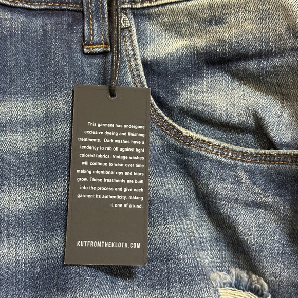 Kut From The Cloth Women's Jeans 24W Blue Reese Ankle Straight Leg High Rise - Picture 7 of 12